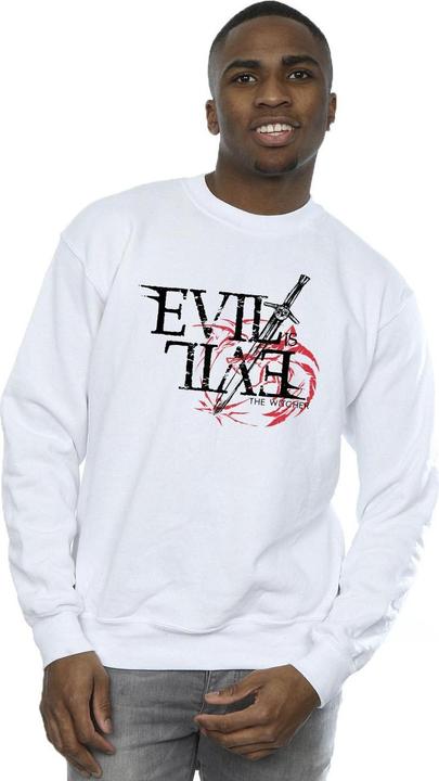 Actual product image Netflix Mens The Witcher Evil Is Evil Sweatshirt (XL)