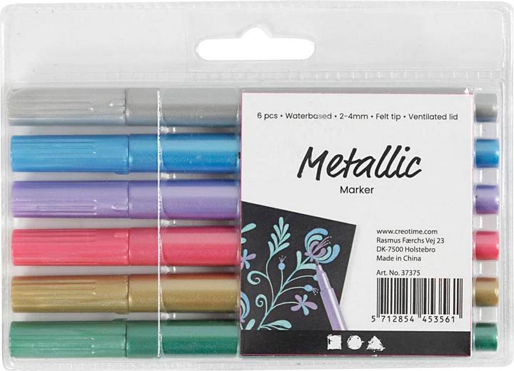 Image du produit Creativ Company Feutre de coloriage métallique 6 pièces (6x)
