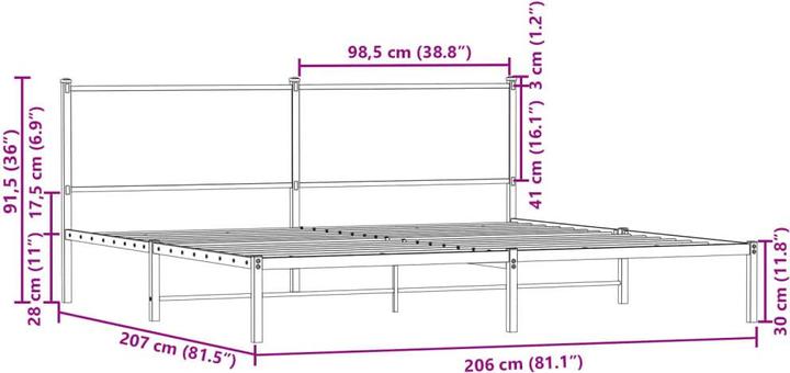 Image du produit vidaXL Bettgestell (200 x 200 cm)