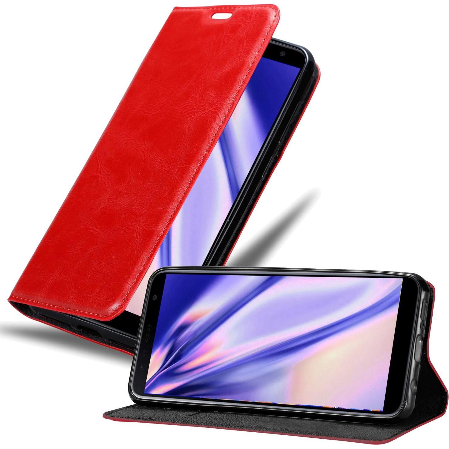 Cadorabo Cover (Samsung Galaxy J6+), Smartphone Hülle, Rot