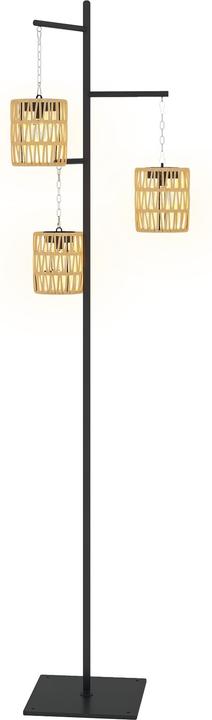 Outsunny Rattan Solarlampe Stahl, PE-Rattan Gelb (15 lm, IP44)