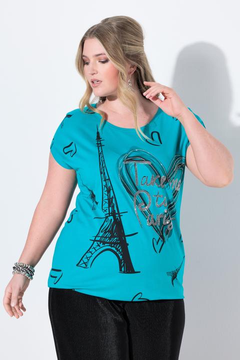 Produktbild Miamoda T-Shirt, Komfort Fit, Paris/Herz-Druck, elastischer Saum (46)