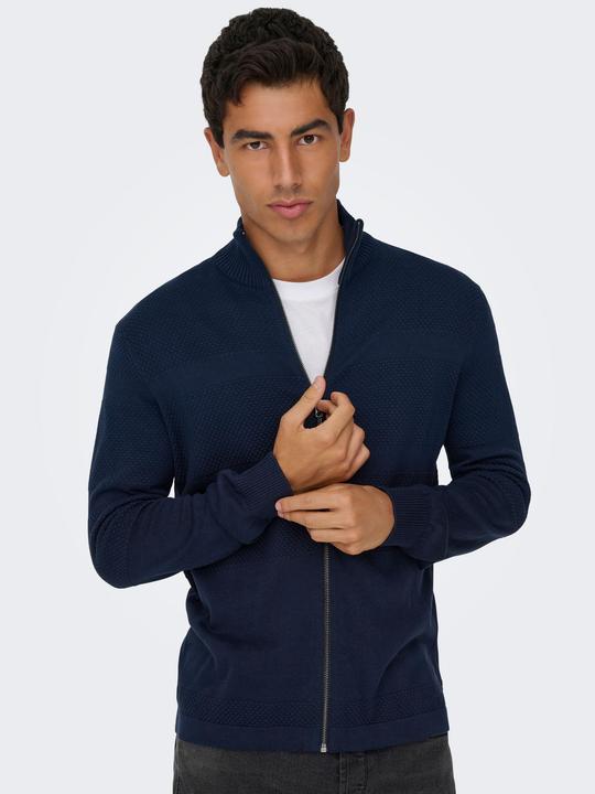 Produktbild Only & Sons Onsmalik Reg 12 Pin Zip Cardigan Knit (S)