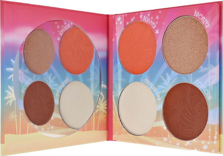 Sunkissed California Dream Eyeshadow Palette by 4 Shades Blusher Highlighter Bronzer Contour