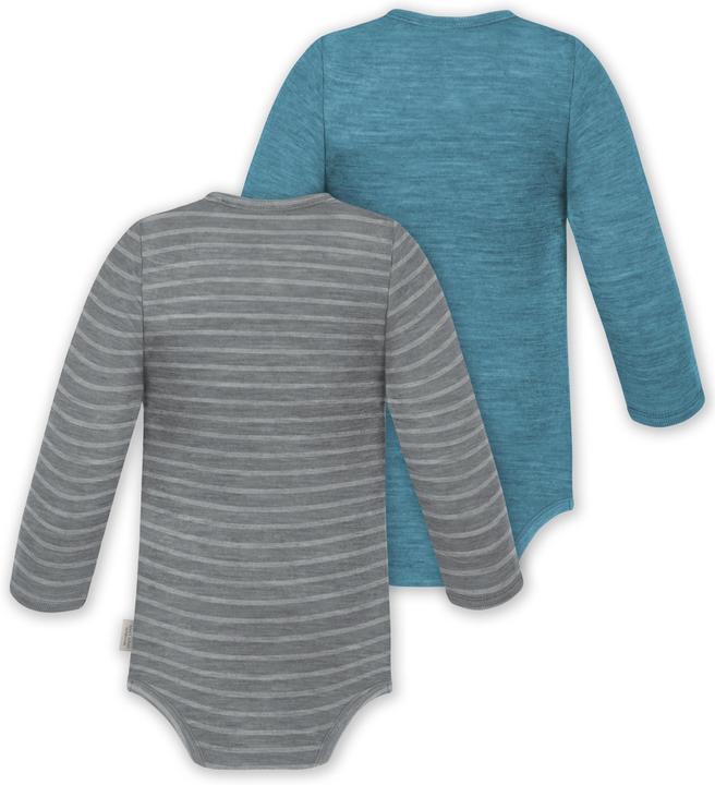 Produktbild Normani 2er Pack Baby Merino Body Langarm „Auckland" - 9373 (98)