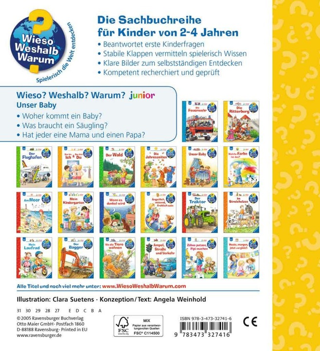 Produktbild Ravensburger Unser Baby (Deutsch, Angela Weinhold, Clara Suetens, 2015)