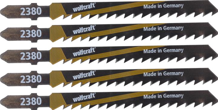 Produktbild wolfcraft 5 Stichsägeblätter HCS L=100mm T-Schaft