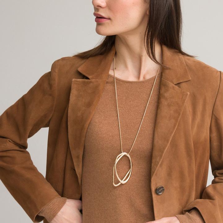 Actual product image Anne Weyburn Buttoned goatskin coat