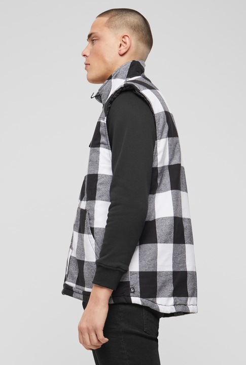 Actual product image Brandit Lumber waistcoat size XL colour white/black (XL)