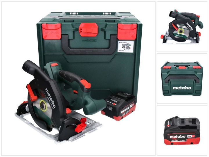 Immagine prodotto Metabo KS 18 LTX 57 Sega circolare a batteria 18V 165x20mm + 1x batteria 8,0Ah + MetaLoc - senza caricatore
