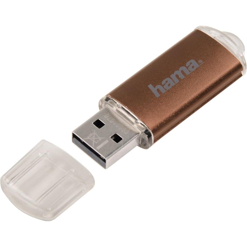 Hama Laeta (32 GB, USB-A, USB 2.0), USB Stick, Braun