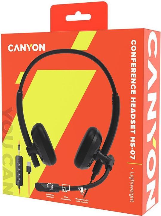 Produktbild Canyon HS-7, PC Headset, USB/3.5mm jack, advanced conference - headphones with microphone, cable con (Kabelgebunden, USB-A)