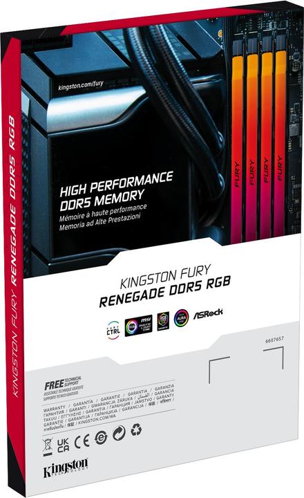 Produktbild Kingston FURY Renegade RGB (2 x 48GB, 6000 MHz, DDR5-RAM, DIMM)