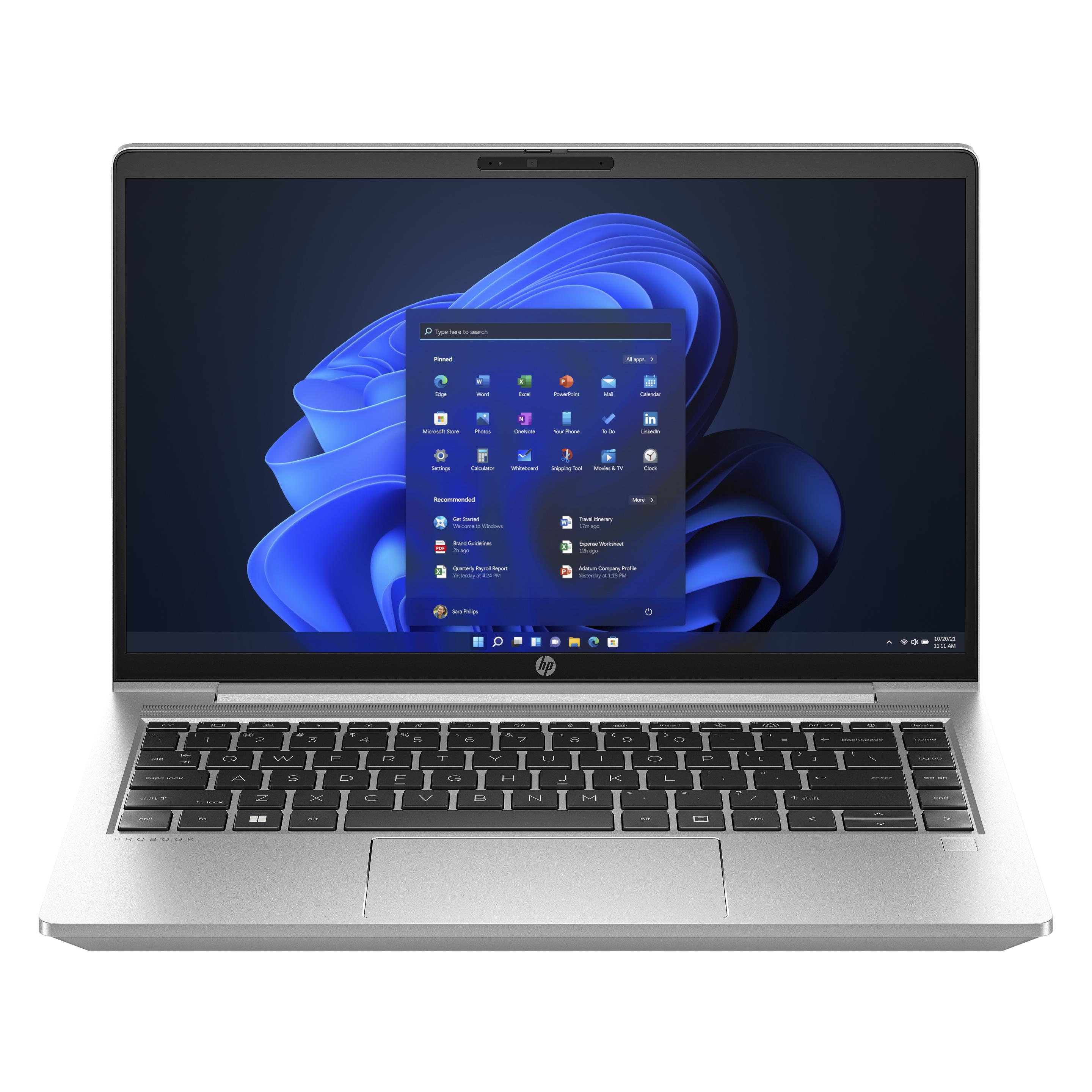 HP ProBook 445 G10 (14", 512 GB, 16 GB, DE, AMD Ryzen 5 7530U), Notebook, Silber