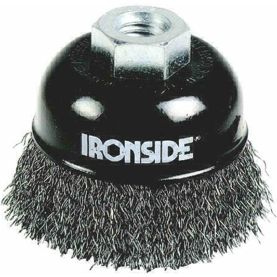 Ironside, Schleifmittel, 243009 Topfbürste 75mm M14 0,3mm gezopft, für Winkelschleifer