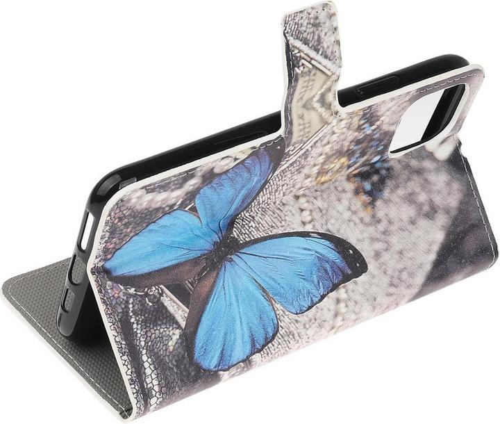 Image du produit Cover-Discount iPhone 12 / 12 Pro - Étui en cuir bleu papillon (Apple iPhone 12, Apple iPhone 12 Pro)