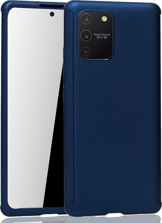 Produktbild König Design Hülle Handy Schutz für Samsung Galaxy S10 Lite 360 Case Cover Displayschutz Blau (Samsung Galaxy S10 Lite)