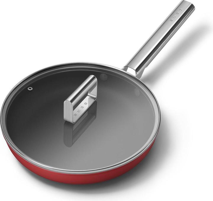 Actual product image Smeg CKFF2601RDM Frying pan Ø 26 cm, red (Frying pan, Aluminium, Stainless steel, 26 x 8.70 cm)