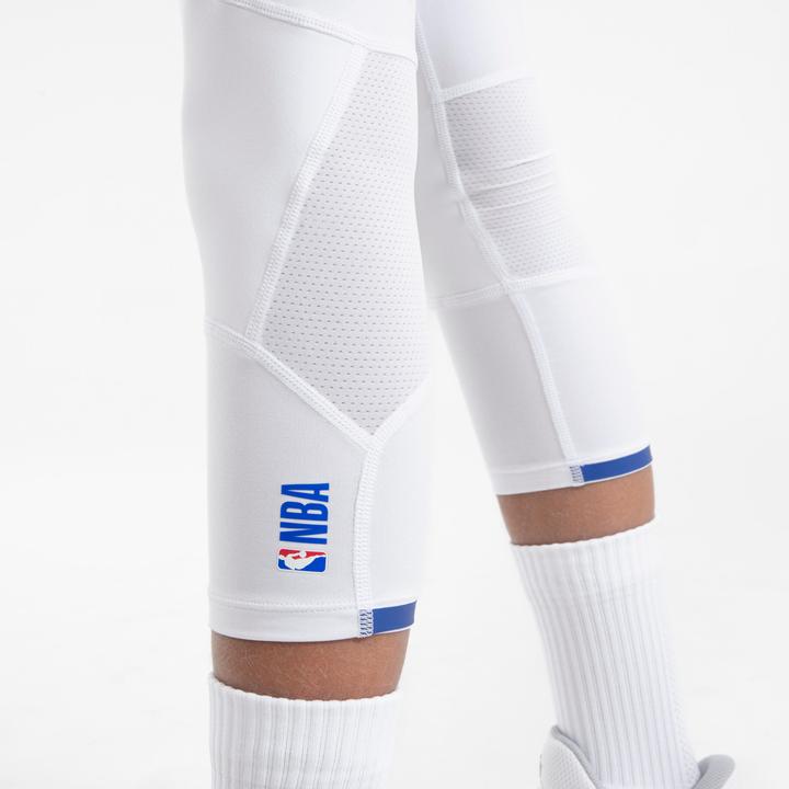 Produktbild Tarmak Kinder Basketball Funktionshose 3/4-Tights NBA Golden State Warriors - 500 weiss (134)