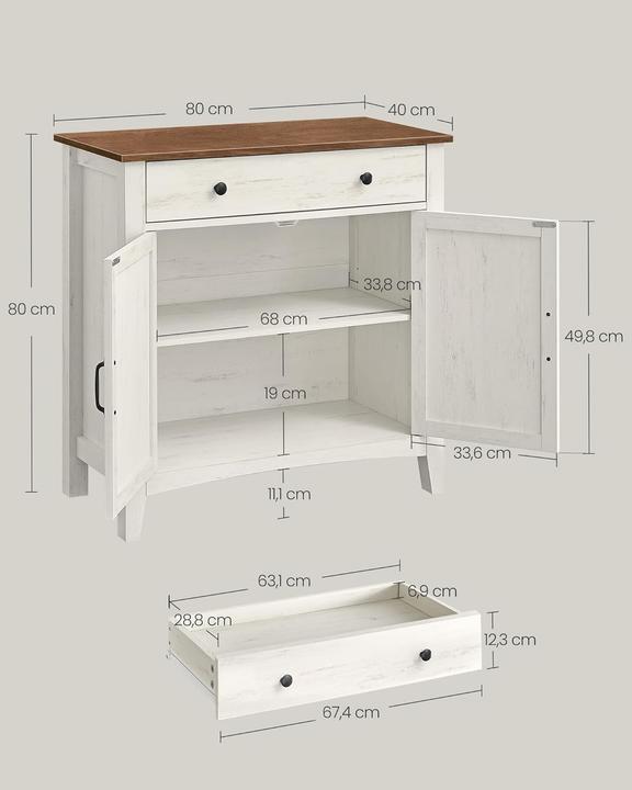 Image du produit Vasagle Commode (80 x 40 x 80 cm)