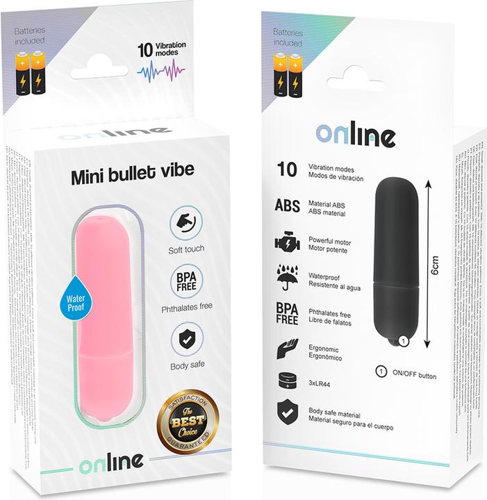 Actual product image Online Mini Bullet Vibe - Pink