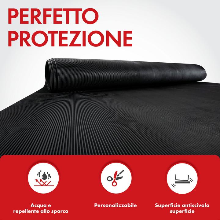 Actual product image Walser Saturn fine rib mat 100x300 cm universal black