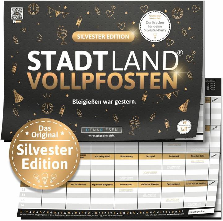 Denkriesen - STADT LAND VOLLPFOSTEN® - SILVESTER EDITION - "Bleigiessen war gestern." - A4