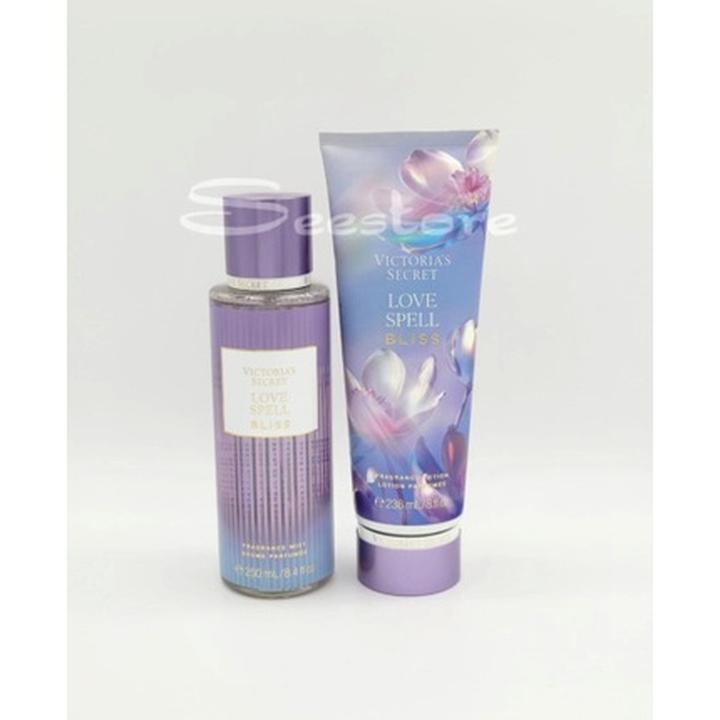 Actual product image Victoria's Secret Love Spell Bliss Body Mist Spray & Body Lotion (250 ml, Body & hair fragrance spray)