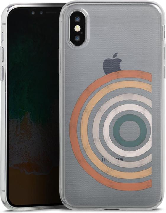 DeinDesign Slim Case fr Apple iPhone Xs Silikon Hlle Ultra Dnn Handyhlle  Kreise Regenbogen Wasserfarbe