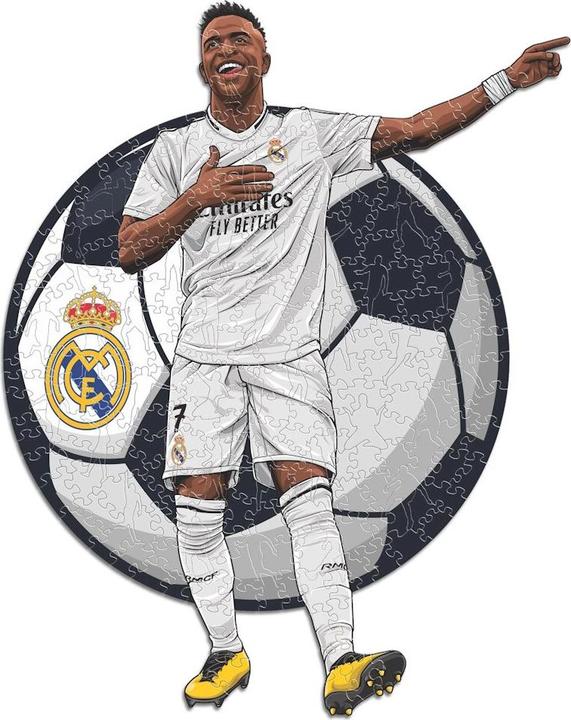 Actual product image Iconic Vinicius Jr. - Real Madrid - Wooden Puzzle Size S (150 pieces) (150 pieces)