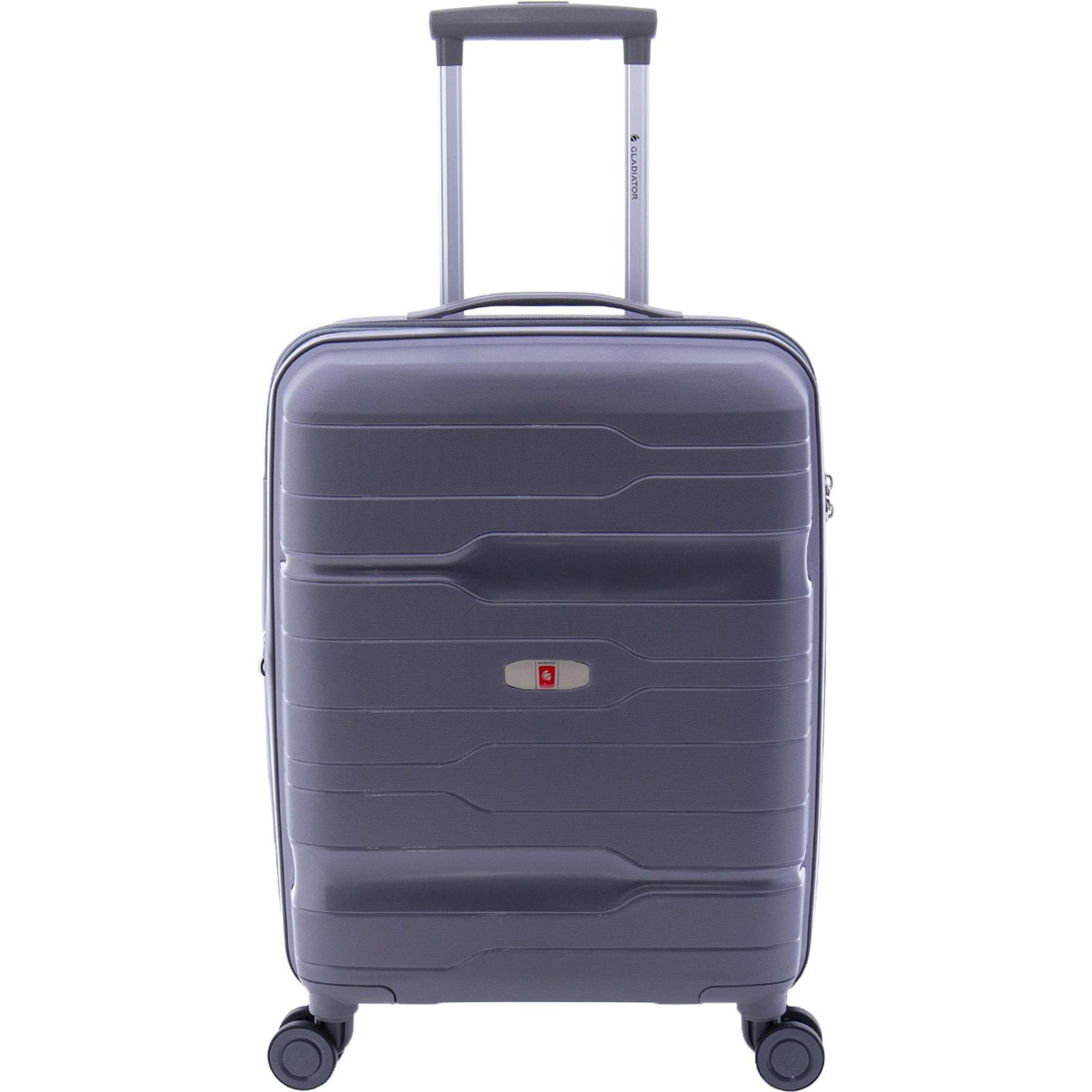 Wüsthof, Koffer, 3800 4 Rollen Kabinentrolley 55 cm mit Dehnfalte, Grau, (36 l, Handgepäck (bis 50l))