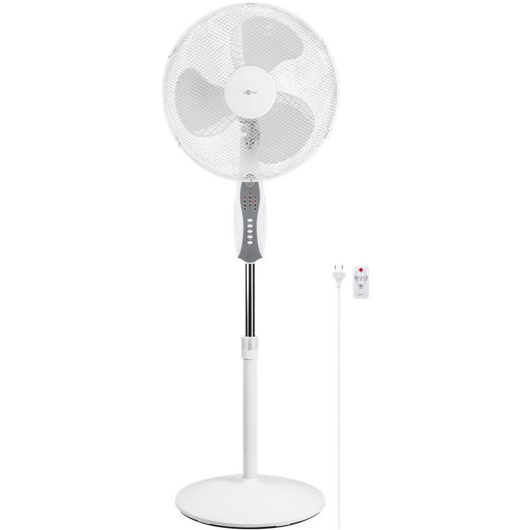 Goobay 40,60cm (16") Standventilator mit Fernbedienung & Timer, Ventilator, Grau, Weiss
