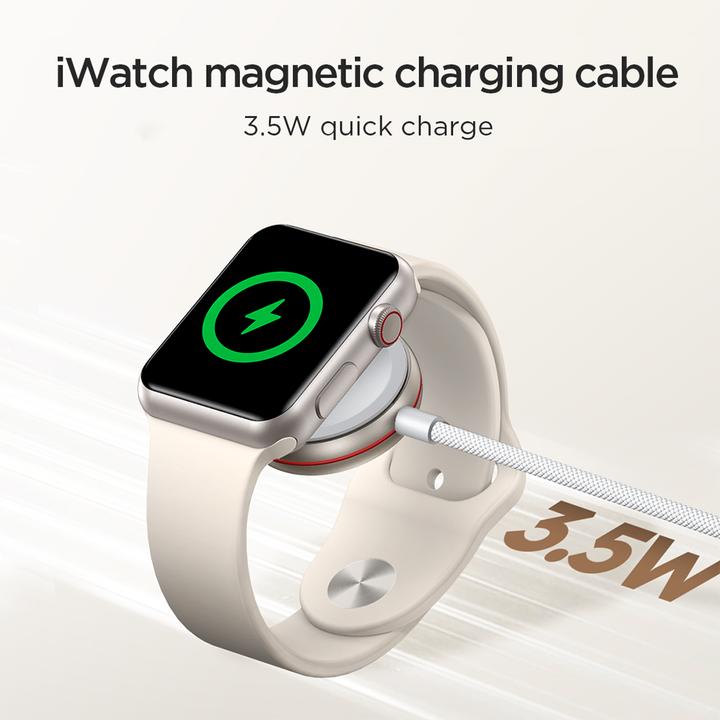 Actual product image Joyroom cable with inductive charger for Apple Watch 1.2m white (S-IW011)