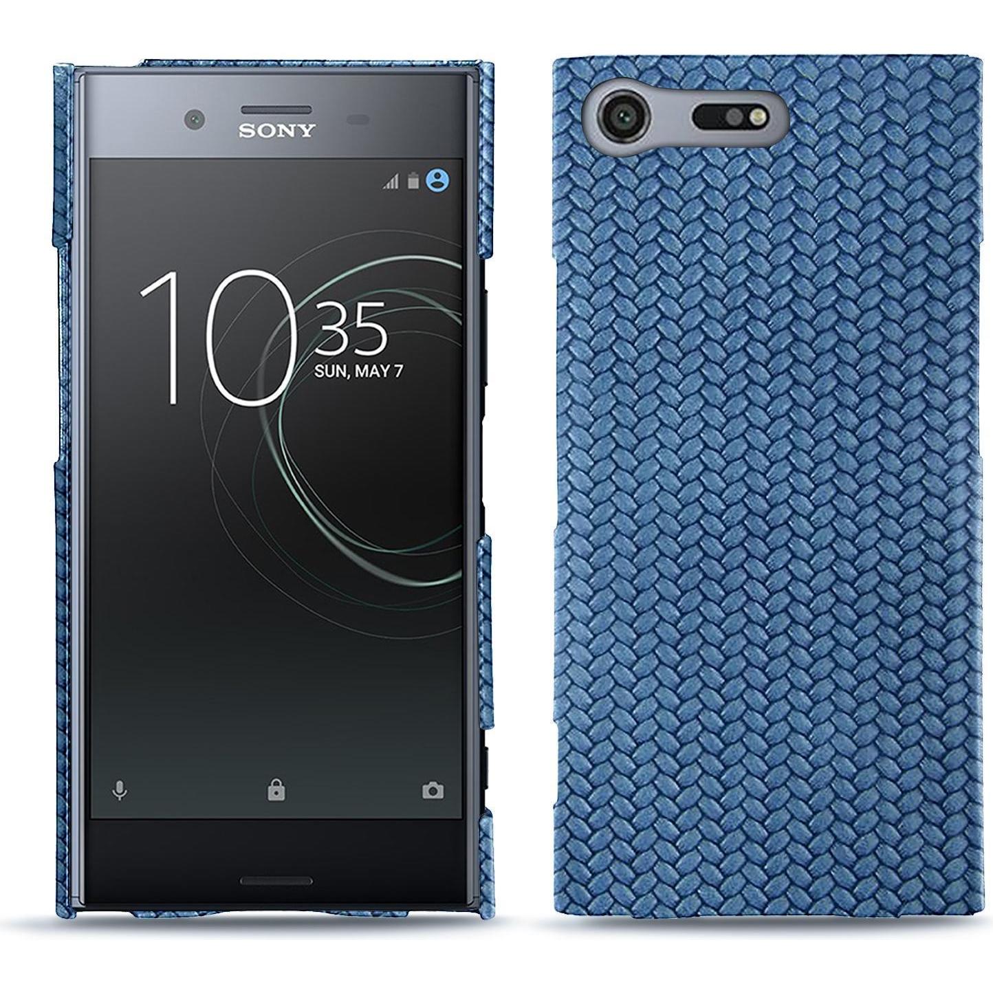 Noreve Lederschutzhülle (Sony Xperia XZ Premium), Smartphone Hülle, Blau