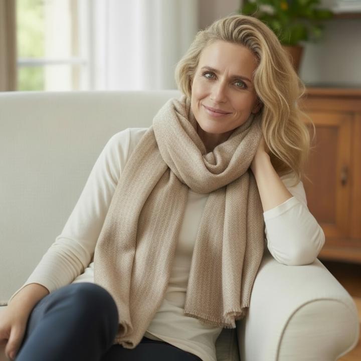 Immagine prodotto Lucky & Love Sciarpa in cashmere merino "Celeste" di