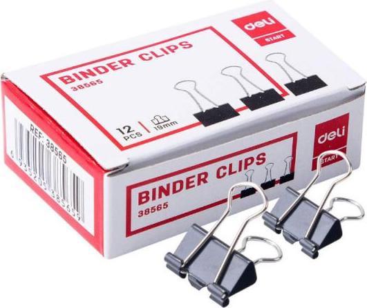 Produktbild Deli Aktenklammer Foldback (10x)