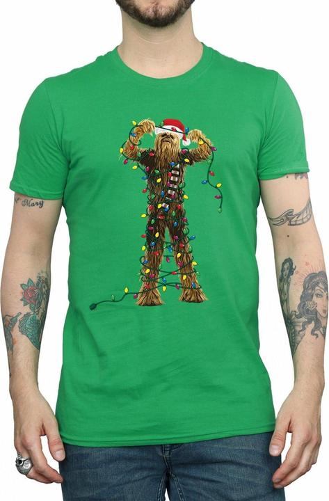 Produktbild Star Wars Chewbacca Christmas Lights TShirt (XXL)