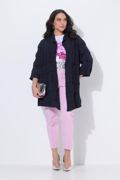 Actual product image Ulla Popken Bubble Textured 3/4 Sleeve Jacket