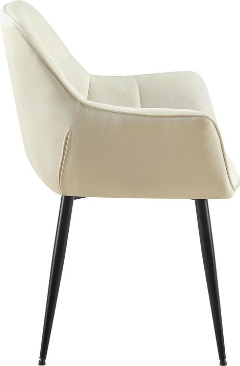 Image du produit Swisshandel24 Esszimmerstuhl Roseville Stoff, creme