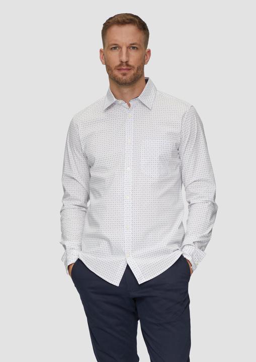 Produktbild S.Oliver Hemd Slim Fit: Gemustertes Hemd aus Baumwollmix (XXL)