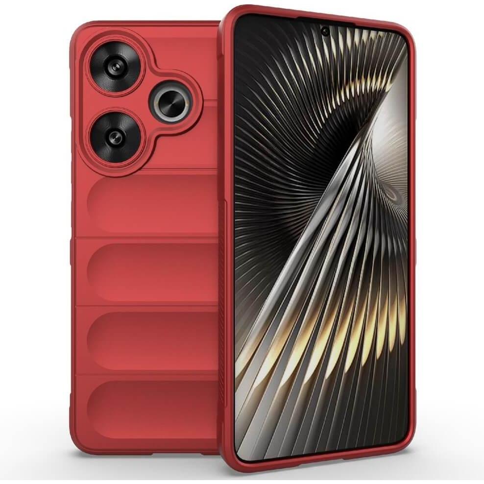 Cover-Discount Xiaomi Poco F6 - Rugged Protective Cover (Xiaomi Poco F6), Smartphone Hülle, Rot