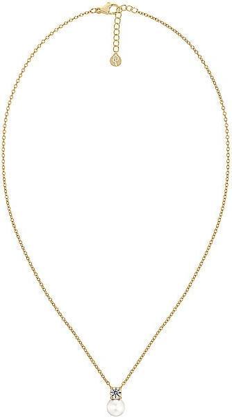 Image du produit Edblad Halskette LUNA NECKLACE (Acier inoxydable, Perle de nacre, Pierre de zirconium)