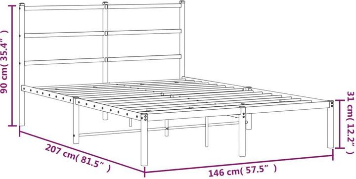 Image du produit vidaXL Bettgestell (140 x 200 cm)