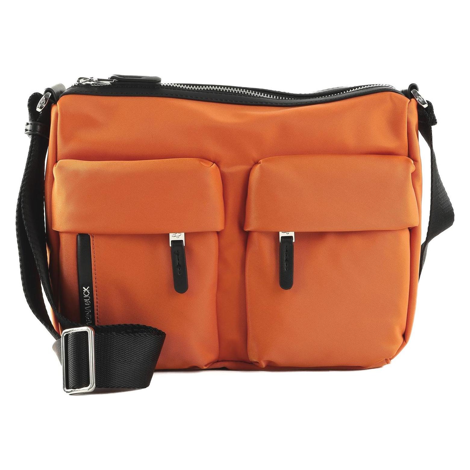 Mandarina Duck, Damen, Handtasche, Hunter Crossover, Schwarz, Orange