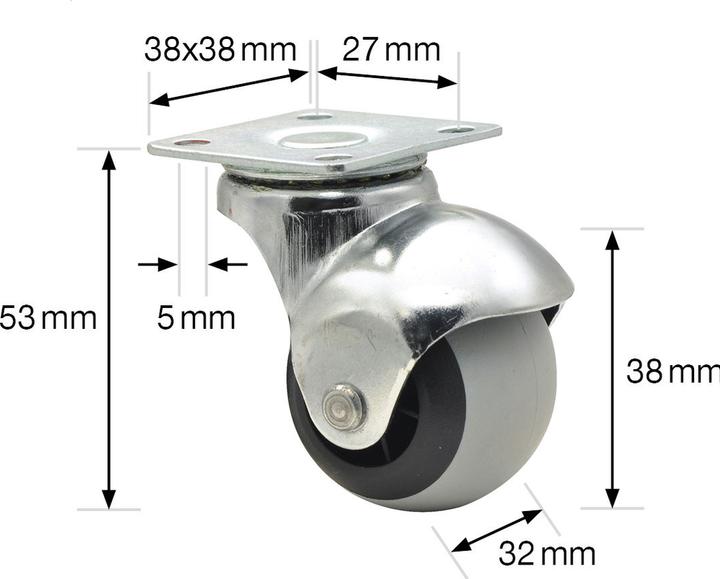 Actual product image Wagner System Ball caster