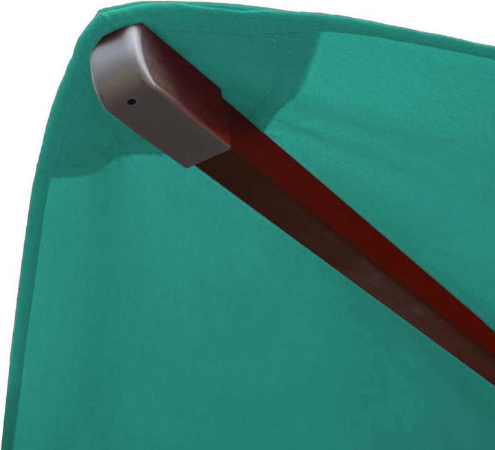 Image du produit Swisshandel24 Gastronomie Parasol en bois, Parasol de jardin, Polyester/bois 14kg, carré 3x3m corde antichoc - b (3 m)