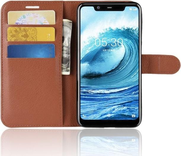 Produktbild MU Classic Litchi Leder Bookcover Series (Nokia 5.1 Plus)