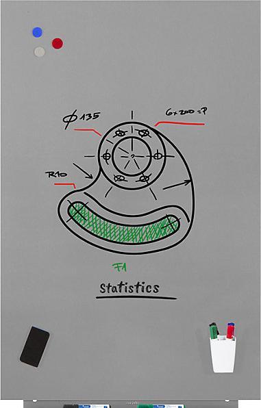 Actual product image Rocada Whiteboard module, PRO version - sheet steel, coated,. (75 x 115 cm)