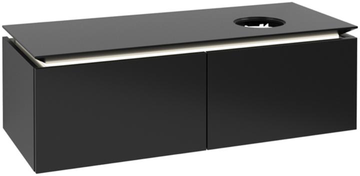 Villeroy & Boch Legato Waschtischunterschrank B581, 1200x380x500mm, Waschtisch rechts, LED- Beleucht (120 x 38 x 50 cm)