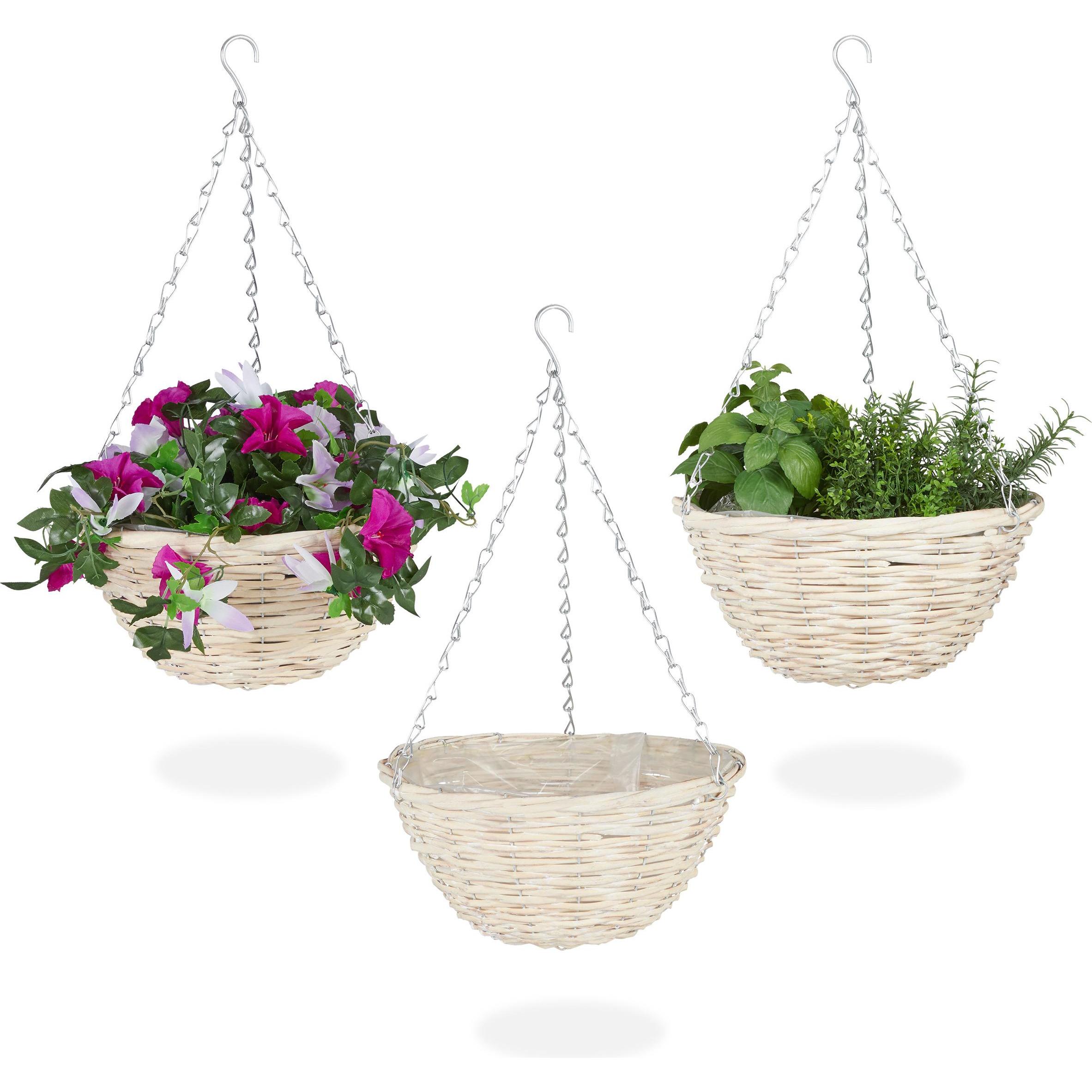 Relaxdays, Blumentopf, Blumenampel (25 cm)